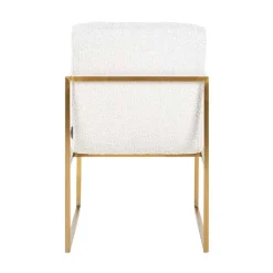 Chaise Lizzy blanc Bouclé / or (Copenhagen 900 Bouclé blanc)