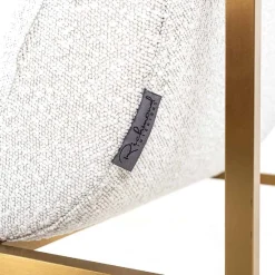 Chaise Lizzy blanc Bouclé / or (Copenhagen 900 Bouclé blanc)