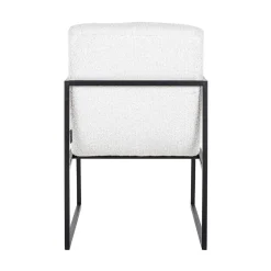 Chaise Lizzy blanc Bouclé / noir (Copenhagen 900 Bouclé blanc)