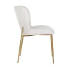 Chaise Odessa blanc Bouclé / brossé or (Copenhagen 900 Bouclé blanc)