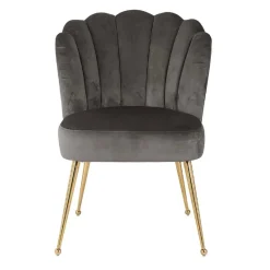 Chaise Pippa Stone velvet / gold