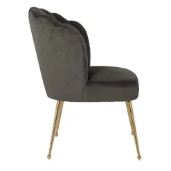 Chaise Pippa Stone velvet / gold