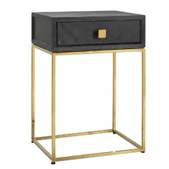 Chevet Blackbone gold 1-tiroir