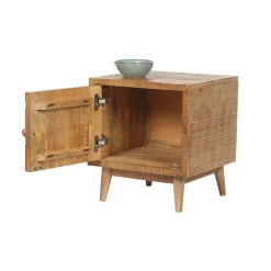Chevet droit sculpté en bois massif manguier - Floria