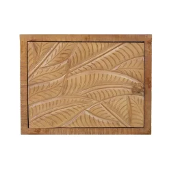 Chevet droit sculpté en bois massif manguier - Floria