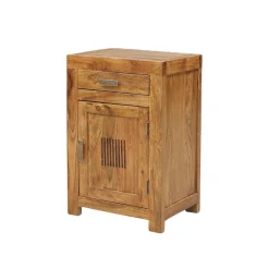 Chevet strié bois - Charnière droite | Acacia Ramani