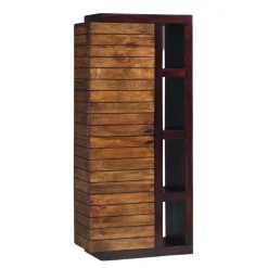 Colonne bibliothèque bois bicolore - Charnière gauche | Manguier Herods