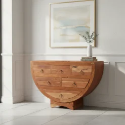 Commode 6 tiroirs en acacia massif | Moon III