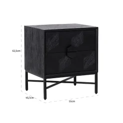 Commode Blax avec 2-tiroirs