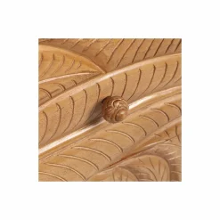 Commode sculptée 3 tiroirs en bois massif manguier - Floria