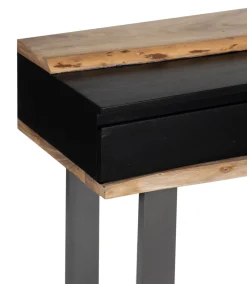 Console 3 tiroirs en bois massif acacia - Black