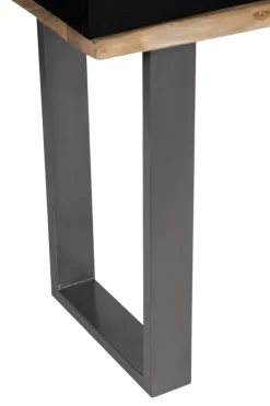 Console 3 tiroirs en bois massif acacia - Black