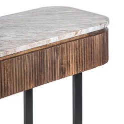 Console 2 tiroirs plateau marbre | Manguier Kfir III