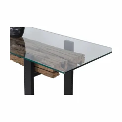 Console bois recyclé et métal | Bois recyclé Sufa