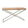 CONSOLE 140CM PIEDS EN X STAINLESS II