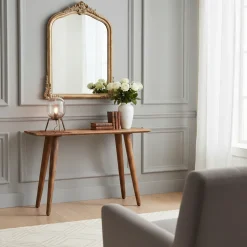 Console plateau sculpté bois massif | Manguier Adir
