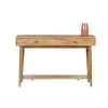 Console sculptée 2 tiroirs en bois massif manguier - Floria