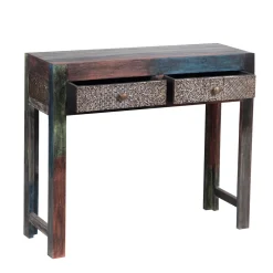 Console sculptée multicolore | Manguier Pushkar