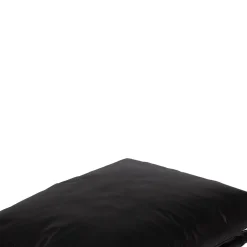 Damo black pouf | Leather