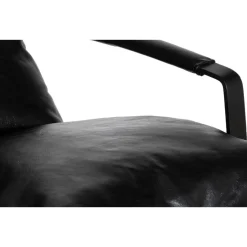 Damo Fauteuil Noir | Leather