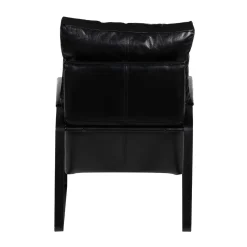 Damo Fauteuil Noir | Leather