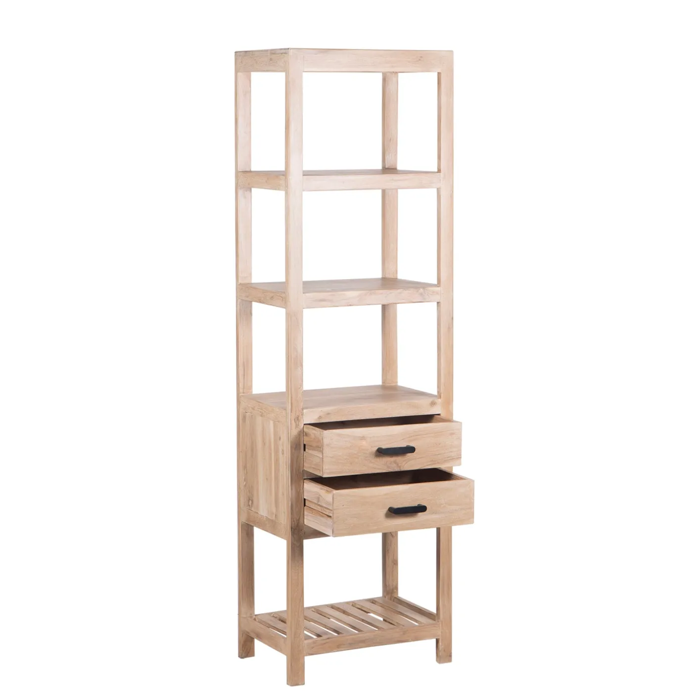 Etagere colonne 2 tiroirs | Acacia Harpley