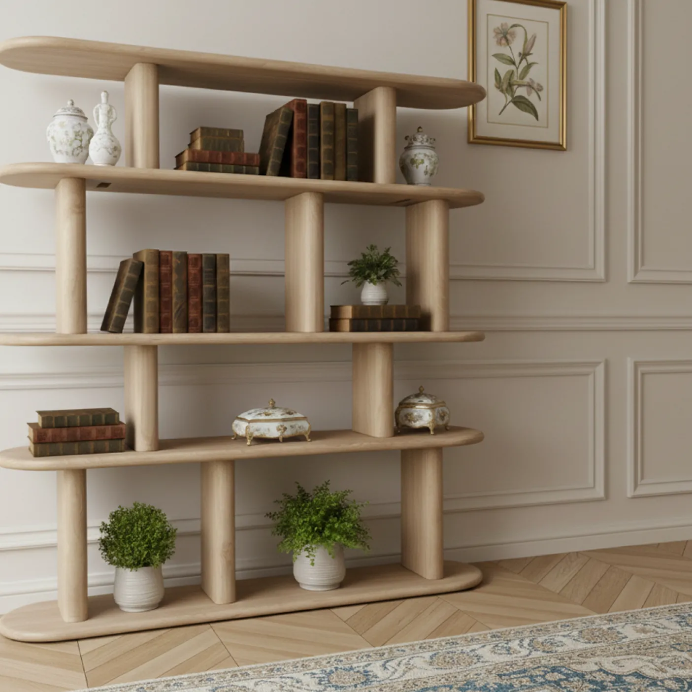 Etagère avec 4 etagère ouverte | Naturelle | Organic