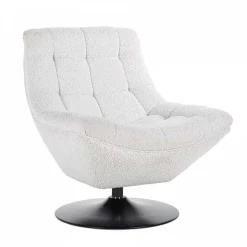 Fauteuil Richelle blanc Bouclé fire retardant (Copenhagen 900 Bouclé blanc)