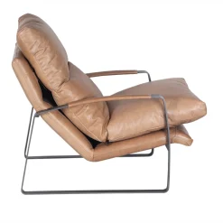 Fauteuil cuir beige – Damo