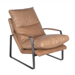 Fauteuil cuir beige – Damo