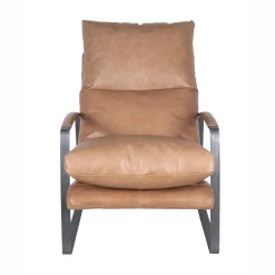 Fauteuil cuir beige – Damo
