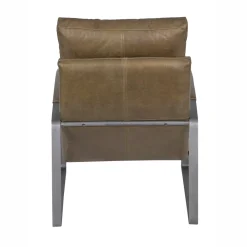 Fauteuil cuir olive vert – Damo
