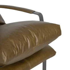 Fauteuil cuir olive vert – Damo