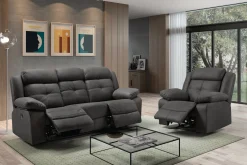 Fauteuil Cuir Relax Électrique | Sydney Gris