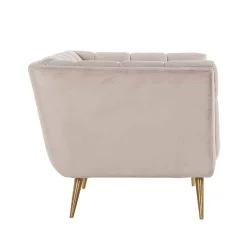 Fauteuil Huxley Khaki velours / brossé or (Quartz Khaki 903)