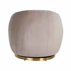 Fauteuil Jago Khaki velours / brossé or (Quartz Khaki 903)