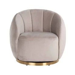 Fauteuil Jago Khaki velours / brossé or (Quartz Khaki 903)