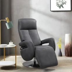 Fauteuil relax électrique new nobuck Grecia Gris foncé