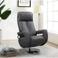 Fauteuil relax électrique new nobuck Grecia Gris foncé