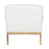 Fauteuil tissu bouclette blanc | Teddy