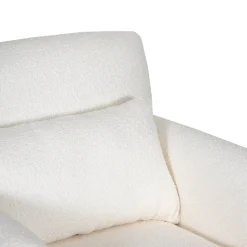 Fauteuil tissu bouclette blanc | Teddy