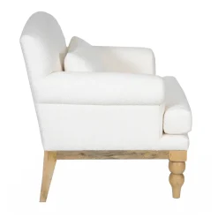 Fauteuil tissu bouclette blanc | Teddy