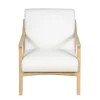 Fauteuil tissu bouclette blanc | Jade