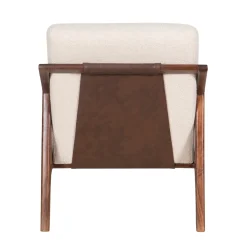Fauteuil tissu bouclette gris | Jade