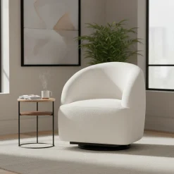 Fauteuil tournante blanche | Mango Gubi New