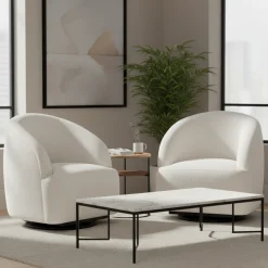 Fauteuil tournante blanche | Mango Gubi New