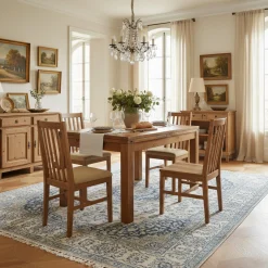 Grande table à manger carréé allonge 130 | Acacia Gordon