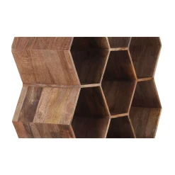 Grande étagère hexagonale | Bois de manguier