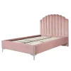 Lit double Belmond 120x200 hors matelasLe lit est disponible avec des pieds dorés ou argentés