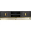 Meuble TV 220 Blackbone gold 4-portes